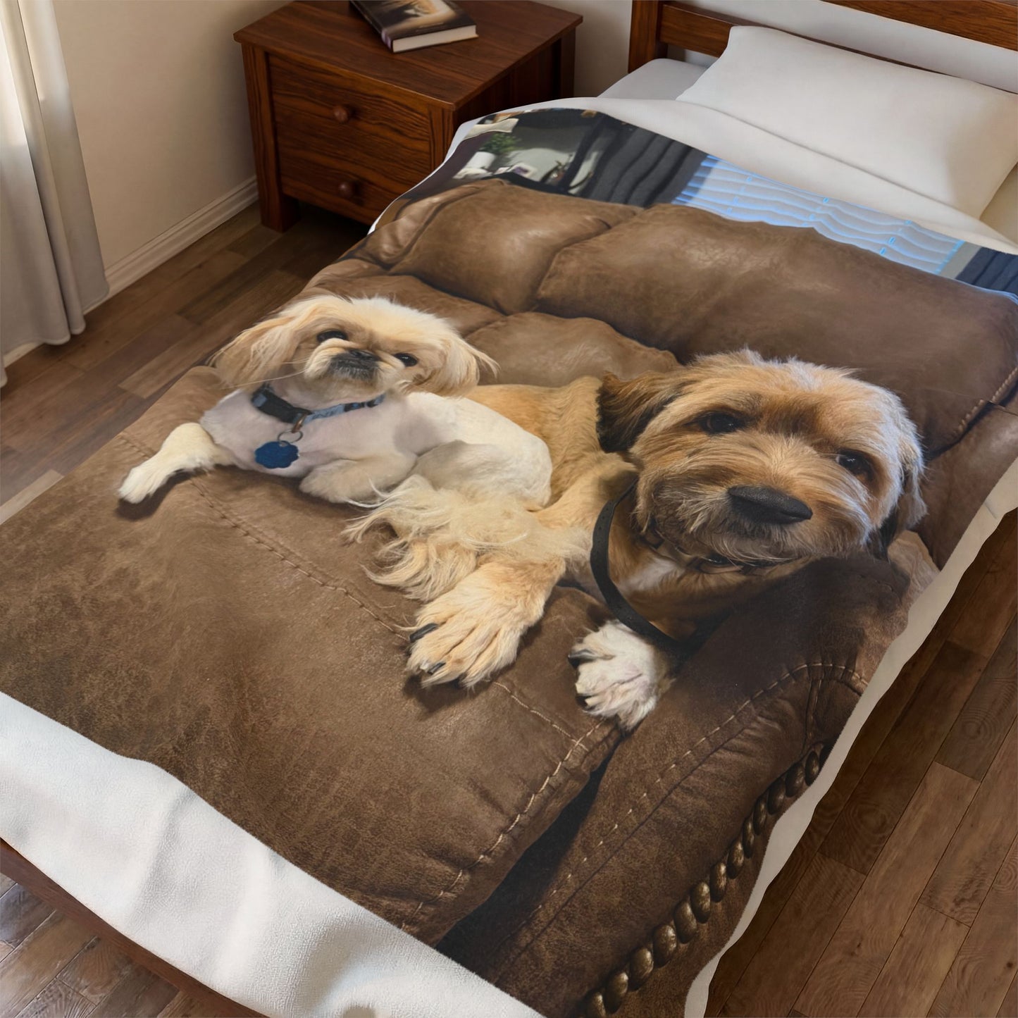 Custom Photo Velveteen Plush Blanket – Personalized Photo Throw