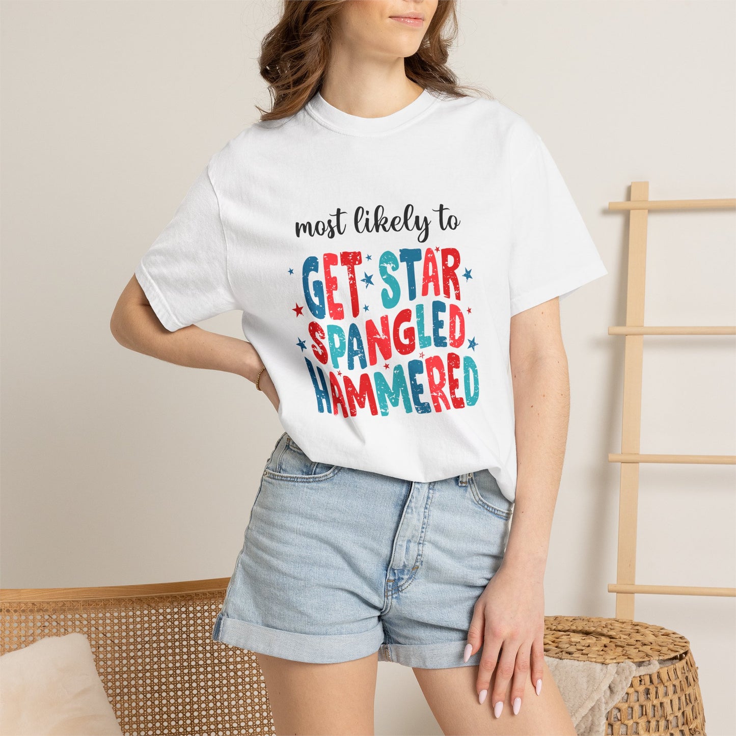 MLT Get Star Spangled Hammered T-Shirt — Funny 4th of July Patriotic Tee