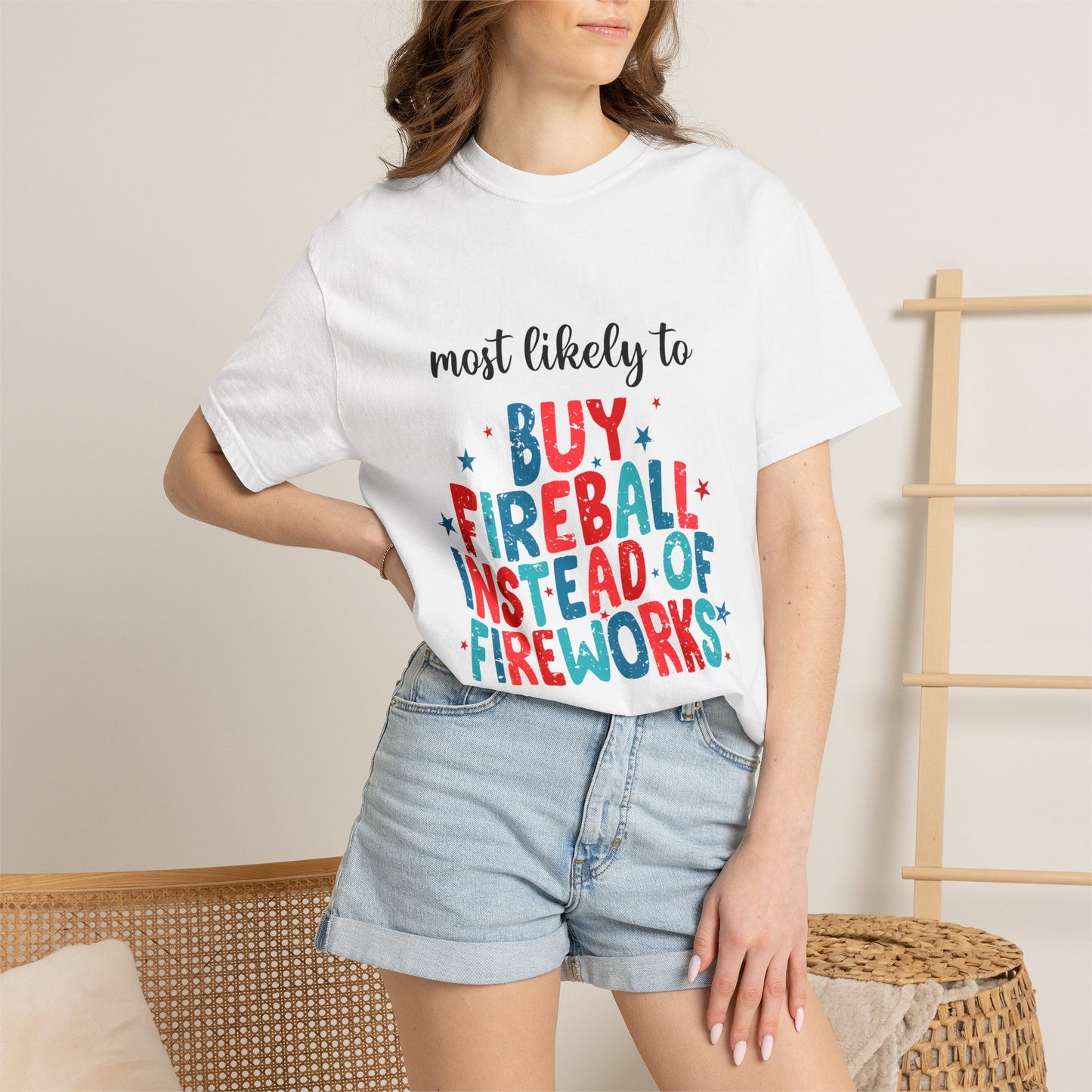 MLT Buy Fireball T-Shirt — Funny 4th of July Patriotic Tee