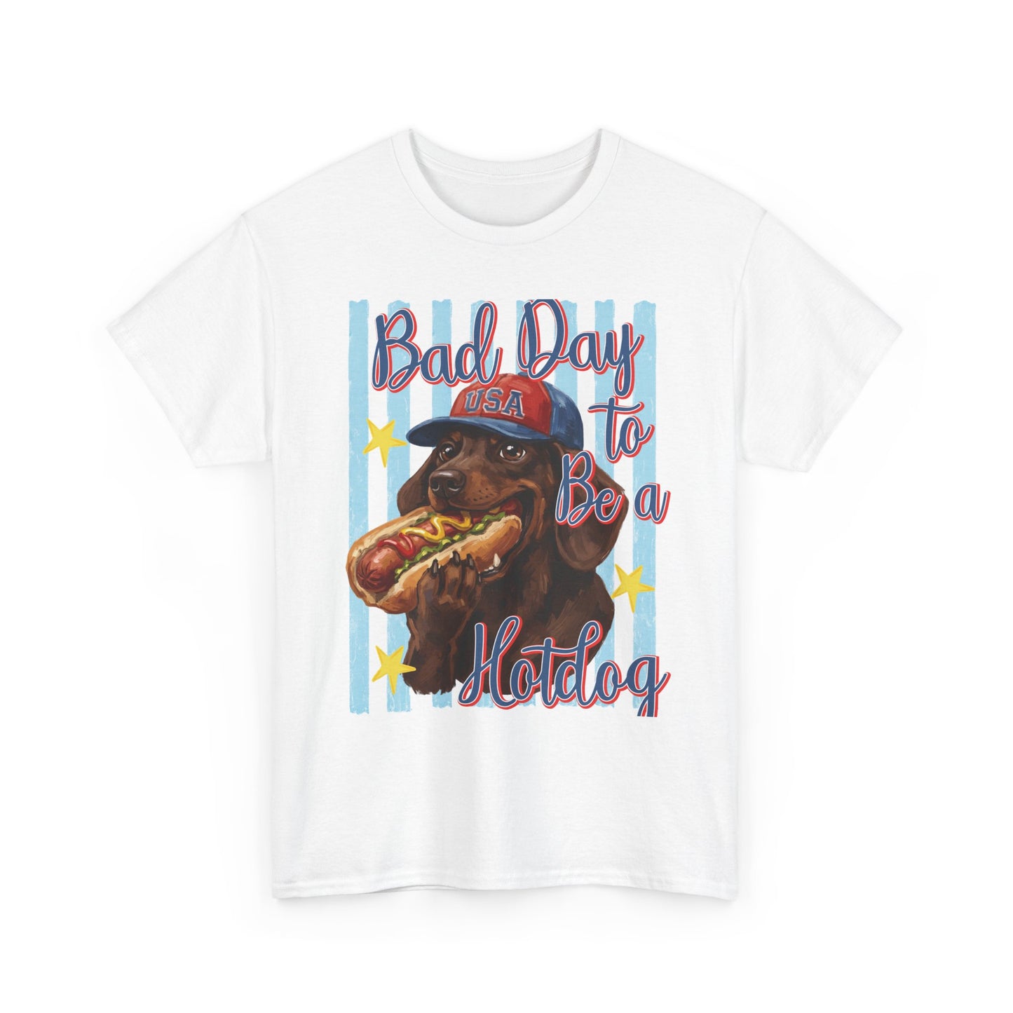 Dog Hot Dog - Patriotic T-Shirt